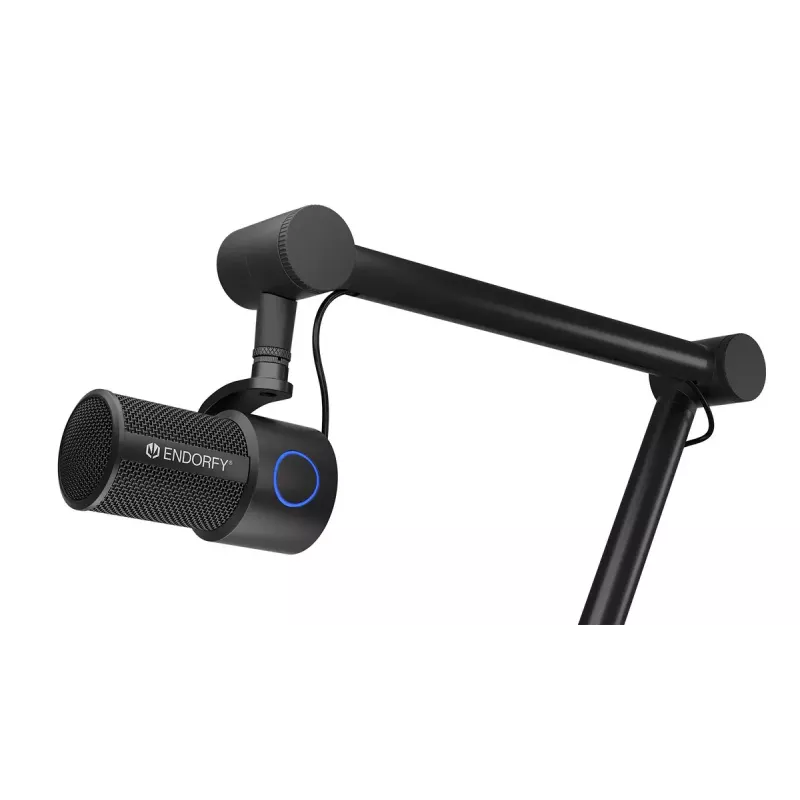 Arvutimikrofon ENDORFY Solum Studio — USB-juhtmega, 24-bitine/96 kHz, 20–20000 Hz, reguleeritav lauakinnitus, puutetundlikud juhtnupud, kõrvaklapiväljund, must