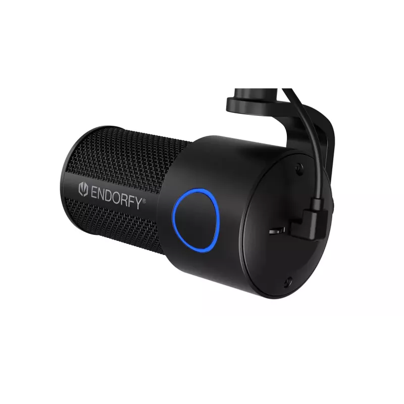 Arvutimikrofon ENDORFY Solum Studio — USB-juhtmega, 24-bitine/96 kHz, 20–20000 Hz, reguleeritav lauakinnitus, puutetundlikud juhtnupud, kõrvaklapiväljund, must