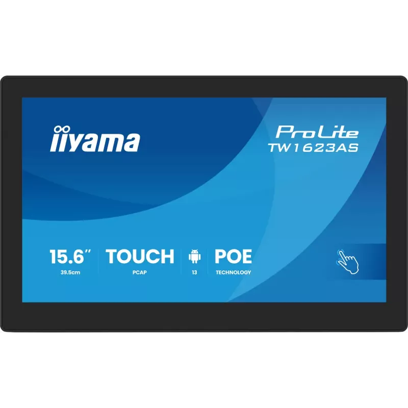 iiyama TW1623AS-B3P arvutimonitor 39,6 cm (15,6 tolli) 1920 x 1080 pikslit Full HD LED puuteekraaniga must