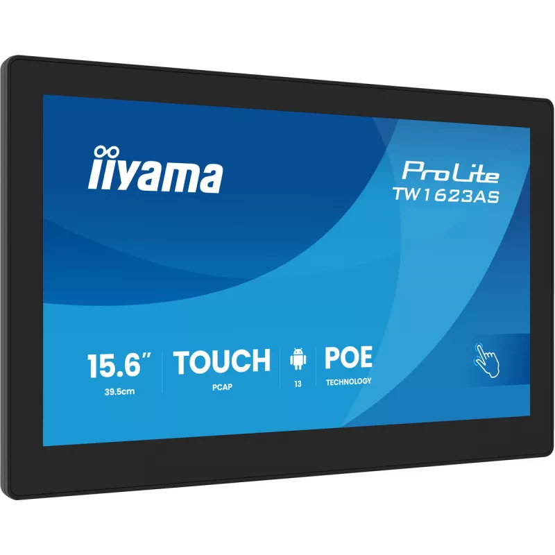 iiyama TW1623AS-B3P arvutimonitor 39,6 cm (15,6 tolli) 1920 x 1080 pikslit Full HD LED puuteekraaniga must