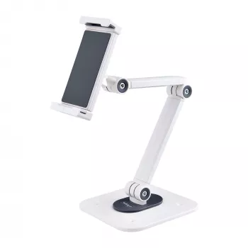 StarTech.com Reguleeritav tahvelarvuti alus lauale – seinale kinnitatav – kandevõime 2,2 naela (1 kg) – ergonoomiline liigendatav universaalne tahvelarvuti alus – tahvelarvuti hoidik lauale pööratav/pöörlev/pööratav