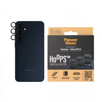 PanzerGlass® Hoops® Kaamera Objektiivi Kaitseklaas Must Samsung Galaxy A55 5G