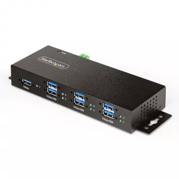 StarTech.com 5G7AINDRM-USB-A-HUB liidese jaotur USB 3.2 Gen 1 (3.1 Gen 1) Type-B 5000 Mbit/s Must
