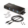 StarTech.com 5G7AINDRM-USB-A-HUB liidese jaotur USB 3.2 Gen 1 (3.1 Gen 1) Type-B 5000 Mbit/s Must