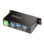 StarTech.com 5G4AINDRM-USB-A-HUB liidese jaotur USB 3.2 Gen 1 (3.1 Gen 1) Type-B 5000 Mbit/s Must