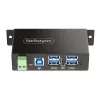 StarTech.com 5G4AINDRM-USB-A-HUB liidese jaotur USB 3.2 Gen 1 (3.1 Gen 1) Type-B 5000 Mbit/s Must
