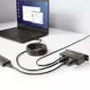 StarTech.com 5G4AINDRM-USB-A-HUB liidese jaotur USB 3.2 Gen 1 (3.1 Gen 1) Type-B 5000 Mbit/s Must