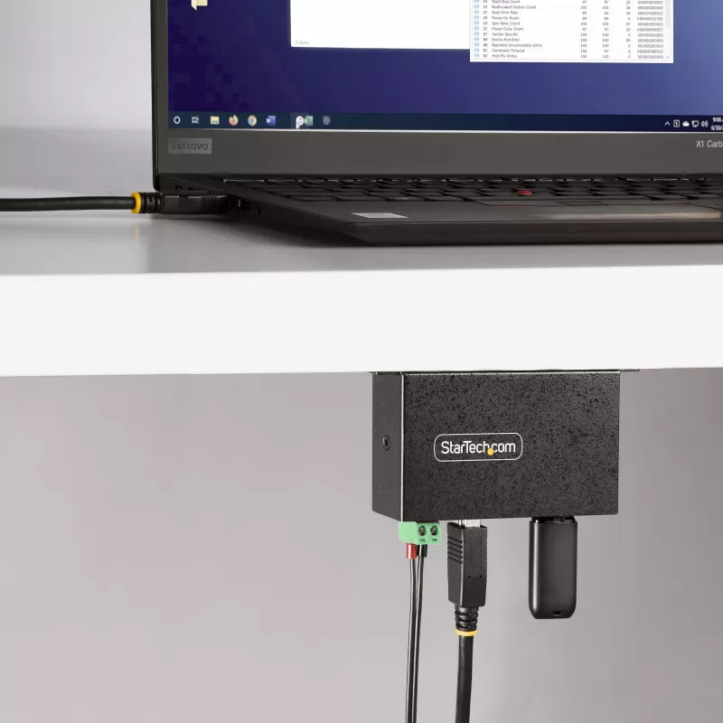 StarTech.com 5G4AINDRM-USB-A-HUB liidese jaotur USB 3.2 Gen 1 (3.1 Gen 1) Type-B 5000 Mbit/s Must