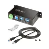 StarTech.com 5G4AINDRM-USB-A-HUB liidese jaotur USB 3.2 Gen 1 (3.1 Gen 1) Type-B 5000 Mbit/s Must