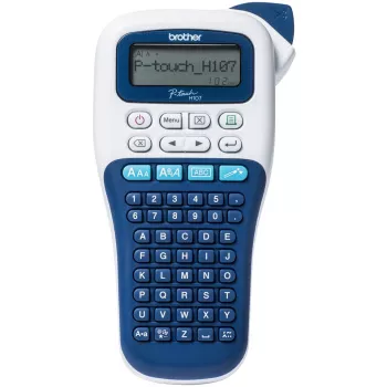 Sildiprinter Brother PT-H107B — termosiire, 180×180 DPI, 20 mm/s, TZe-lindid 3,5/6/9/12 mm, LCD, AAA aku