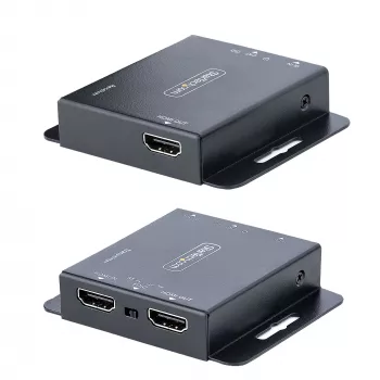 StarTech.com 4K HDMI pikendaja üle CAT6/CAT5 Ethernet kaabli, 4K 30Hz või 1080p 60Hz video pikendaja, HDMI üle Ethernet kaabli, HDMI saatja ja vastuvõtja komplekt, IR kaugjuhtimispult