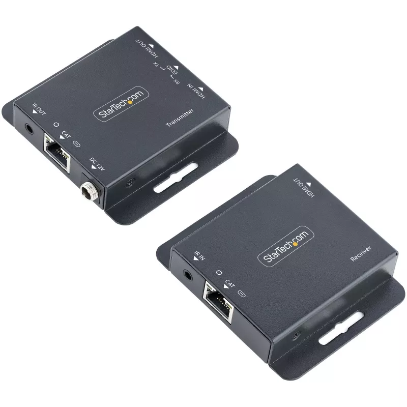 StarTech.com 4K HDMI pikendaja üle CAT6/CAT5 Ethernet kaabli, 4K 30Hz või 1080p 60Hz video pikendaja, HDMI üle Ethernet kaabli, HDMI saatja ja vastuvõtja komplekt, IR kaugjuhtimispult