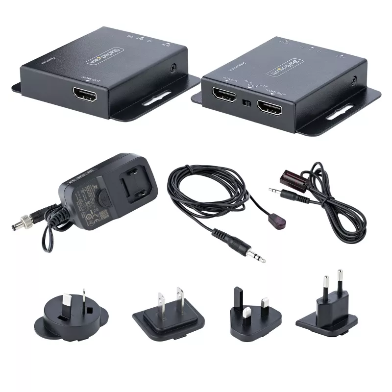 StarTech.com 4K HDMI pikendaja üle CAT6/CAT5 Ethernet kaabli, 4K 30Hz või 1080p 60Hz video pikendaja, HDMI üle Ethernet kaabli, HDMI saatja ja vastuvõtja komplekt, IR kaugjuhtimispult