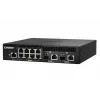 QNAP QSW-M2108R-2C hallatav L2 lüliti, 8 x 2,5GbE + 2 x 10GbE SFP+/RJ-45 kombopordid, poole laiusega, riiulisse paigaldatav