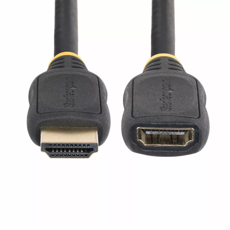 StarTech.com 18in (0,5 m) HDMI 2.0 pikenduskaabel, kiire HDMI-pordi säästukaabel, 4K 60 Hz, HDMI isane emasele pikendusadapteri juhe, HDMI pikenduskaabel, M/F