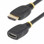StarTech.com 3,3 jala (1 m) HDMI 2.0 pikenduskaabel, kiire HDMI-pordi säästukaabel, 4K 60Hz, HDMI pesa-pistik pikendusadapteri juhe, HDMI pikenduskaabel, M/F