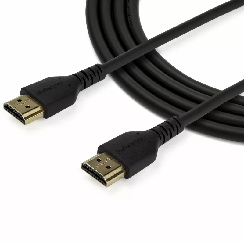 StarTech.com 5 jalga (1,5 m) õhuke HDMI 2.0 kaabel, painduv Premium-sertifitseeritud HDMI-juhe koos Ethernetiga, UHD 4K 60 Hz HDR10, vastupidav aramiidkiust disain TPE-kattega