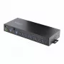 StarTech.com 16-pordiline tööstuslik USB 5Gbps jaotur toiteadapteriga, metallkorpus, paigaldatav, ESD-kaitse, klemmiploki toide, USB-laadimine, kahe hosti lüliti - TAA