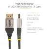 StarTech.com 1 jala (30 cm) DisplayPort 1.4 kaabel - 8K 60 Hz HDR10 - Ultra HD 4K 120 Hz video - DP 1.4 kaabel / juhe - monitoridele/kuvaritele - DisplayPort-DisplayPort-kaabel - mees/mees