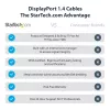 StarTech.com 1 jala (30 cm) DisplayPort 1.4 kaabel - 8K 60 Hz HDR10 - Ultra HD 4K 120 Hz video - DP 1.4 kaabel / juhe - monitoridele/kuvaritele - DisplayPort-DisplayPort-kaabel - mees/mees