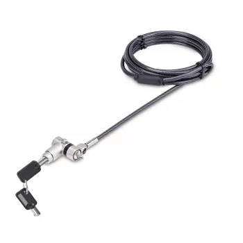 StarTech.com 3-in-1 Universal Laptop Lock 6.6ft (2m), Master Keyed Locking kaabel, Computer Security, Ühilduv w/Noble Wedge®/Nano/K-Slot; Anti-Theft Cut-Resistant kaabel