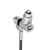 StarTech.com 3-in-1 Universal Laptop Lock 6.6ft (2m), Master Keyed Locking kaabel, Computer Security, Ühilduv w/Noble Wedge®/Nano/K-Slot; Anti-Theft Cut-Resistant kaabel