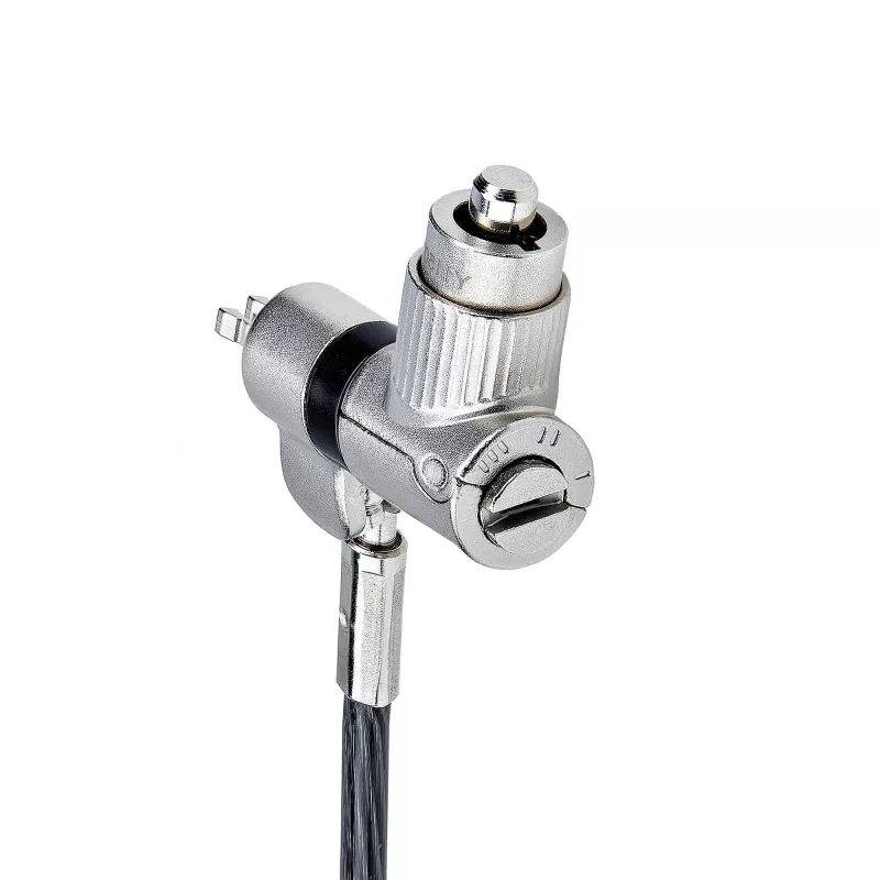 StarTech.com 3-in-1 Universal Laptop Lock 6.6ft (2m), Master Keyed Locking kaabel, Computer Security, Ühilduv w/Noble Wedge®/Nano/K-Slot; Anti-Theft Cut-Resistant kaabel