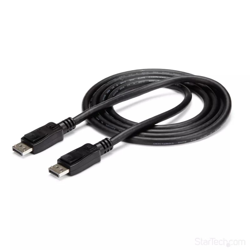 StarTech.com 6ft (2m) DisplayPort 1.2 kaabel - 4K x 2K Ultra HD VESA sertifitseeritud DisplayPort kaabel - DP-DP kaabel monitorile - DP video-/kuvarikaabel - lukustuvad DP-pistikud
