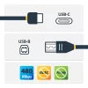 StarTech.com USB-C–USB-B printerikaabel – M/M – 0,5 m – USB 2.0