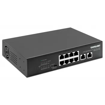 Intellinet 8-pordiline Gigabit Ethernet PoE+ lüliti 120 W, 2 üleslingiporti