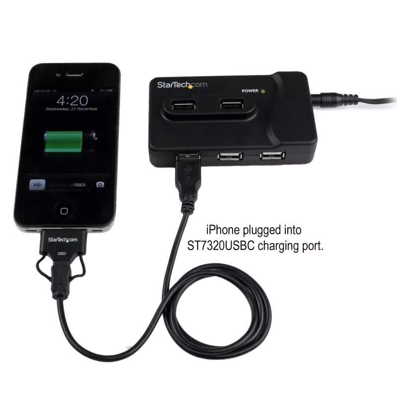 StarTech.com 6 pordiga USB 3.0 / USB 2.0 kombohub koos 2A laadimispordiga – 2x USB 3.0 ja 4x USB 2.0
