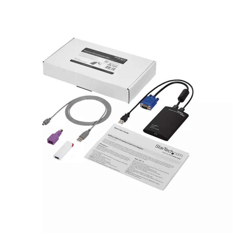 StarTech.com KVM-konsool USB 2.0-le kaasaskantav sülearvuti krahhiadapter