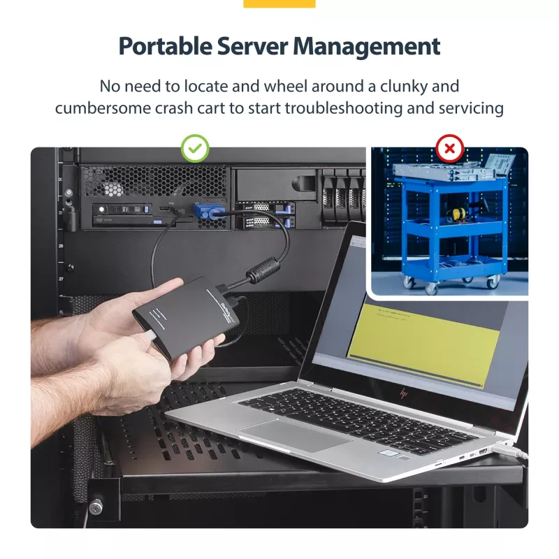 StarTech.com KVM-konsool USB 2.0-le kaasaskantav sülearvuti krahhiadapter