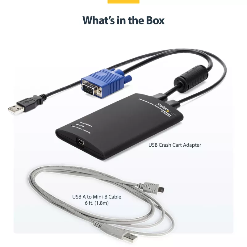 StarTech.com KVM-konsool USB 2.0-le kaasaskantav sülearvuti krahhiadapter