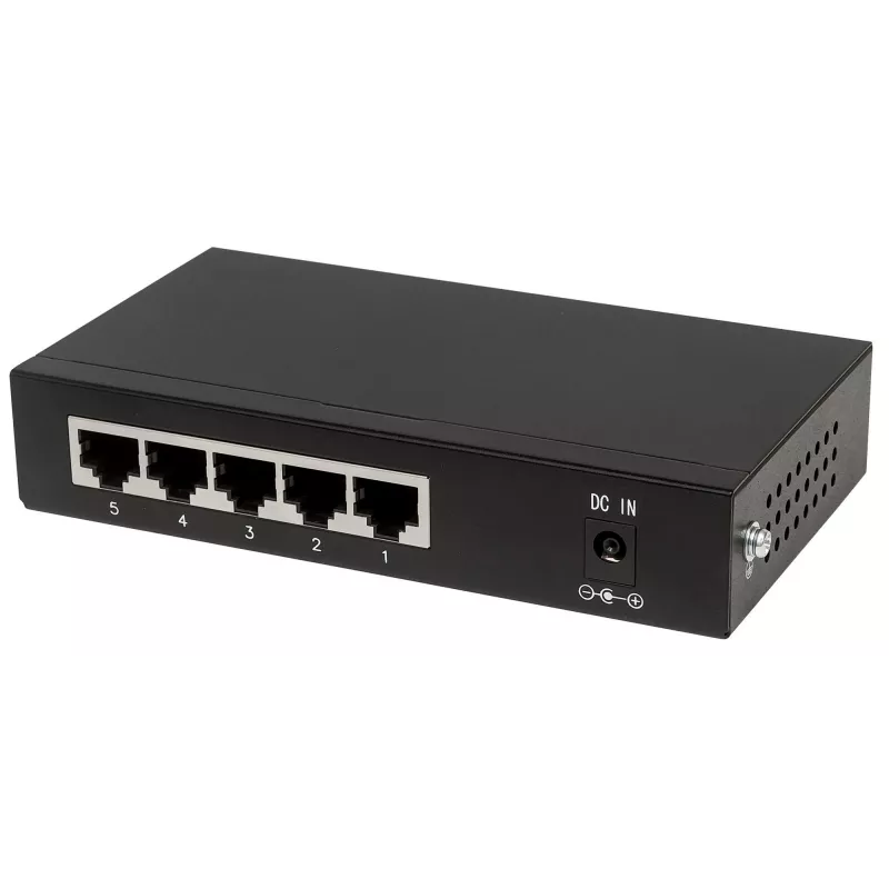 Intellinet 5-pordiline Gigabit Ethernet PoE+ lüliti, 4 x PSE-porti, IEEE 802.3at/af toitega Etherneti (PoE+/PoE) -ühilduv, 60 W, lauaarvuti