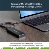 StarTech.com M.2 SSD-korpus M.2 SATA SSD-dele – USB 3.1 (10 Gbit/s) USB-C-kaabliga