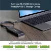 StarTech.com M.2 SSD-korpus M.2 SATA SSD-dele – USB 3.1 (10 Gbit/s) USB-C-kaabliga