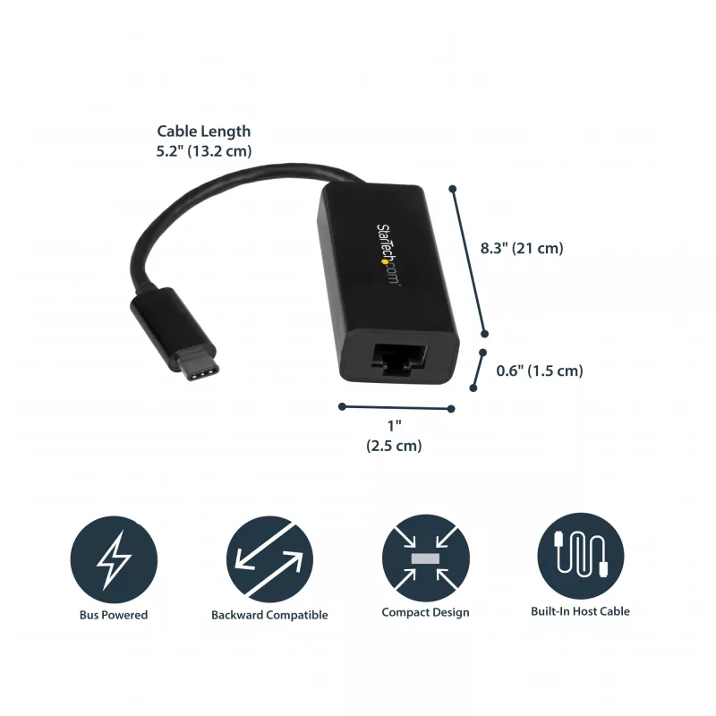 StarTech.com USB-C to Gigabit Ethernet Adapter - Must