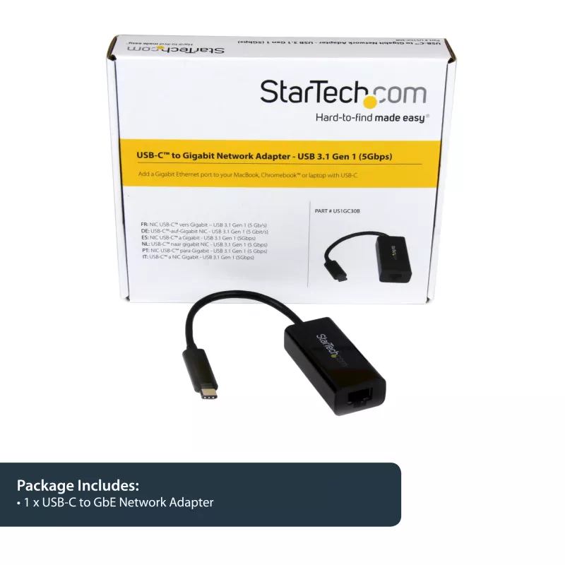 StarTech.com USB-C to Gigabit Ethernet Adapter - Must
