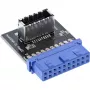 InLine USB 3.0 to USB 3.1 esipaneeli Key-A adapter, sisemine