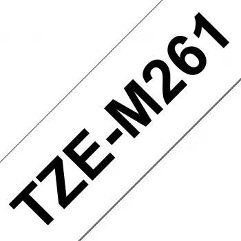 Brother TZE-M261 sildivalmistamislint Must valgel