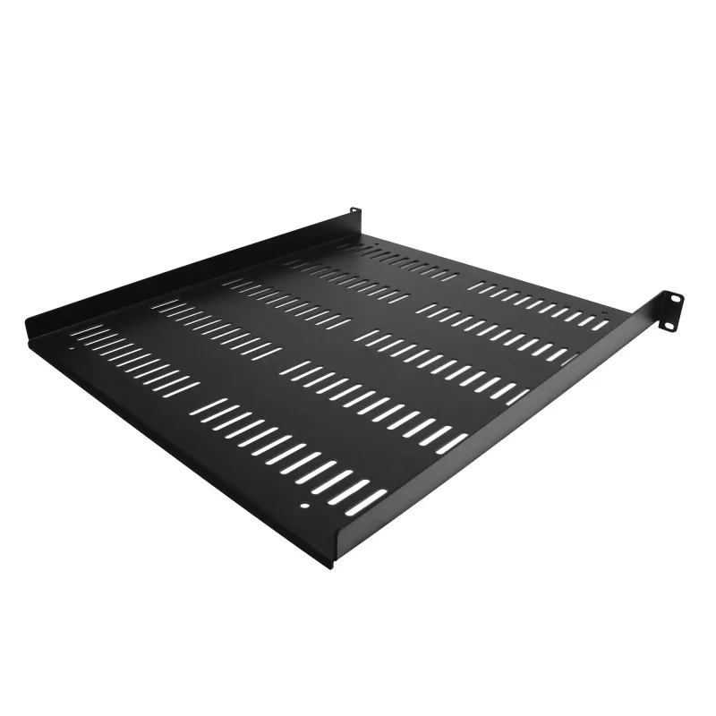 StarTech.com 1U serveri riiuliriiul - Universaalne ventileeritav riiulikinnituse konsoolalus 19 inch võrguseadmete riiulile ja kapile - Vastupidav disain - Kandevõime 55 naela/25 kg - 20 inch sügav riiul, must