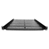 StarTech.com 1U serveri riiuliriiul - Universaalne ventileeritav riiulikinnituse konsoolalus 19 inch võrguseadmete riiulile ja kapile - Vastupidav disain - Kandevõime 55 naela/25 kg - 20 inch sügav riiul, must