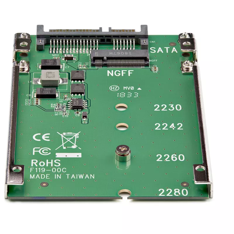 StarTech.com M.2 SATA SSD 2,5-tollisele SATA-adapterile - M.2 NGFF SATA-muunduriks - 7 mm - Avatud raamiga kronstein - M2 kõvaketta adapter