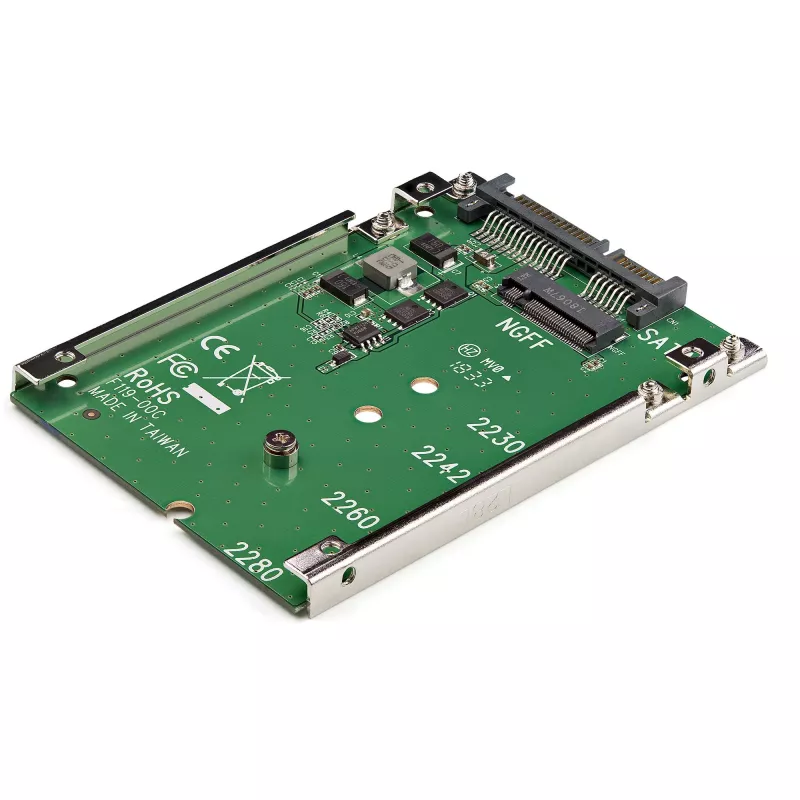 StarTech.com M.2 SATA SSD 2,5-tollisele SATA-adapterile - M.2 NGFF SATA-muunduriks - 7 mm - Avatud raamiga kronstein - M2 kõvaketta adapter