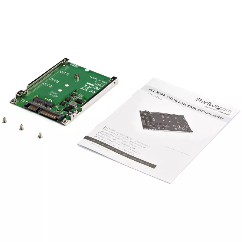 StarTech.com M.2 SATA SSD 2,5-tollisele SATA-adapterile - M.2 NGFF SATA-muunduriks - 7 mm - Avatud raamiga kronstein - M2 kõvaketta adapter