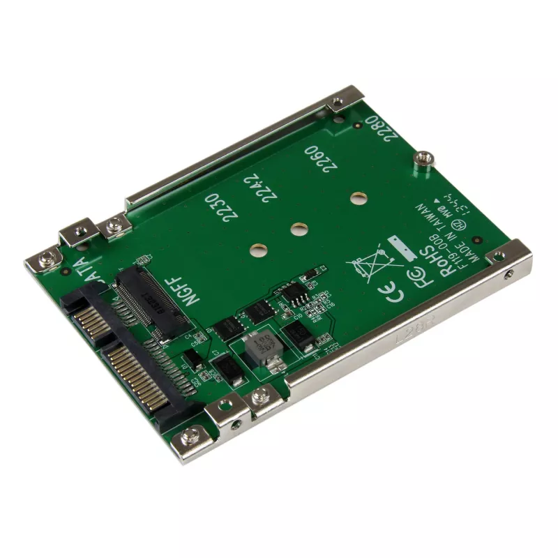 StarTech.com M.2 SATA SSD 2,5-tollisele SATA-adapterile - M.2 NGFF SATA-muunduriks - 7 mm - Avatud raamiga kronstein - M2 kõvaketta adapter
