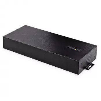 StarTech.com 16-pordiline tööstuslik USB 3.0 jaotur 5 Gbps, metallist, DIN-/pinna-/raami külge kinnitatav, ESD-kaitse, klemmiploki toide, kuni 120 W jagatud USB-laadimine, kahe hostiga jaotur/lüliti