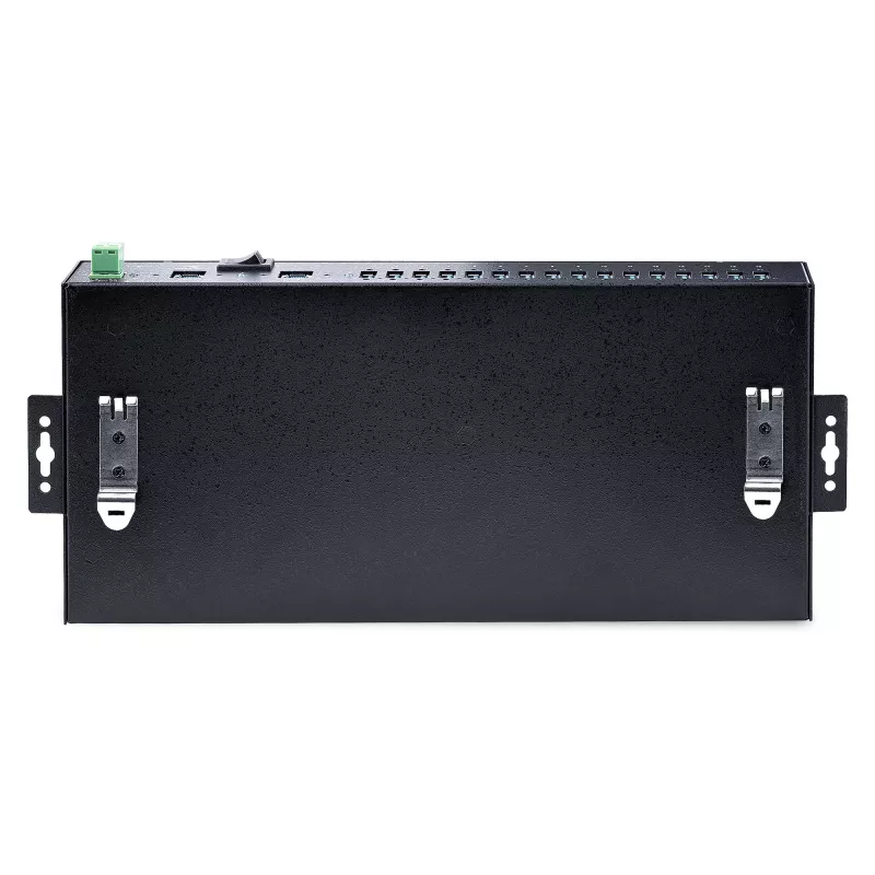 StarTech.com 16-pordiline tööstuslik USB 3.0 jaotur 5 Gbps, metallist, DIN-/pinna-/raami külge kinnitatav, ESD-kaitse, klemmiploki toide, kuni 120 W jagatud USB-laadimine, kahe hostiga jaotur/lüliti