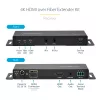 StarTech.com 4K HDMI üle fiiberoptika pikenduskomplekt, 4K 60Hz kuni 3300 jalga/1 km (ühemoodiline) või 1000 jalga/300 m (mitmemoodiline) LC fiiberoptika, HDR, HDCP, 3,5 mm heli/RS232/IR pikendus, saatja ja vastuvõtja komplekt